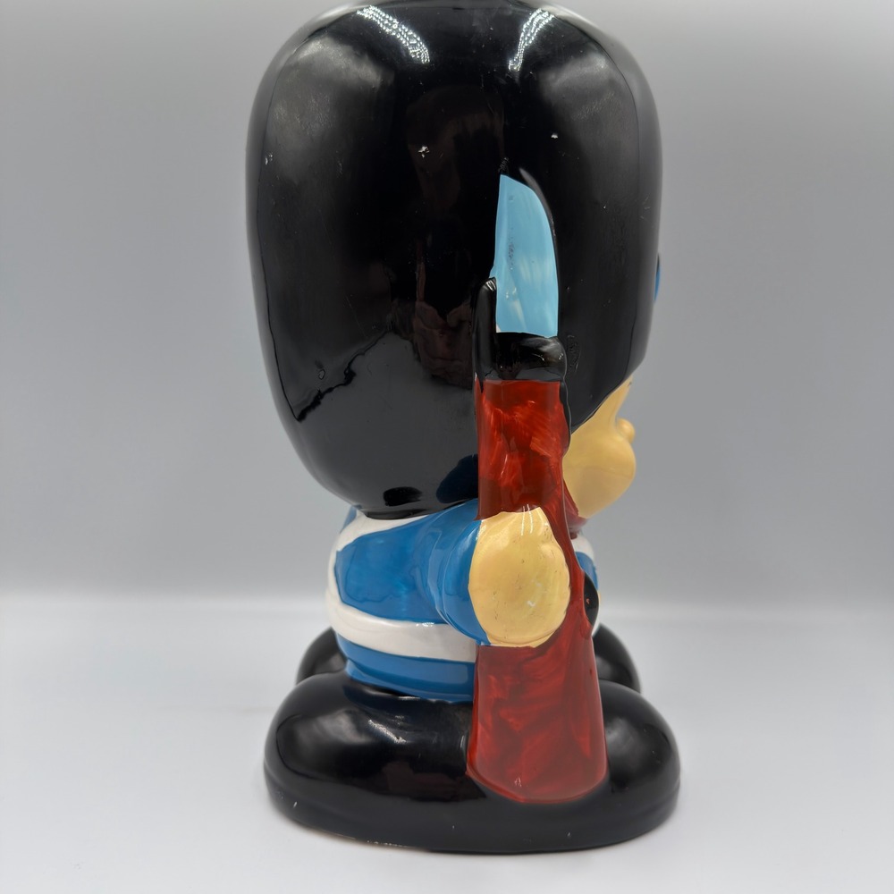 Vintage Ceramic British Royal Guard Soldier‎ Piggy Bank Blue Heart Kitsch Decor - Picture 4 of 12